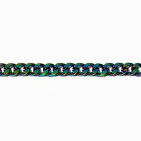 Rainbow Anodized Stainless Steel 6MM Curb Chain Bracelet
