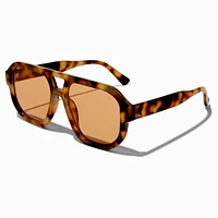 Brown Tortoiseshell Aviator Sunglasses