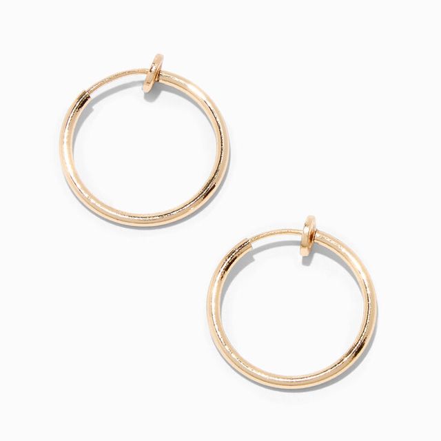 Gold 20MM Delicate Swirl Hoop Earrings