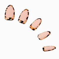 Cheetah Perimeter Stiletto Vegan Faux Nail Set - 24 Pack