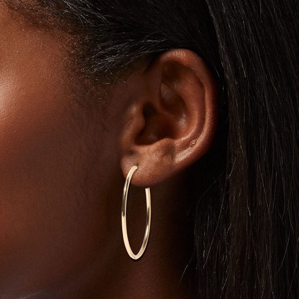 Gold Graduated Hinge Hoop Earrings - 3 Pack