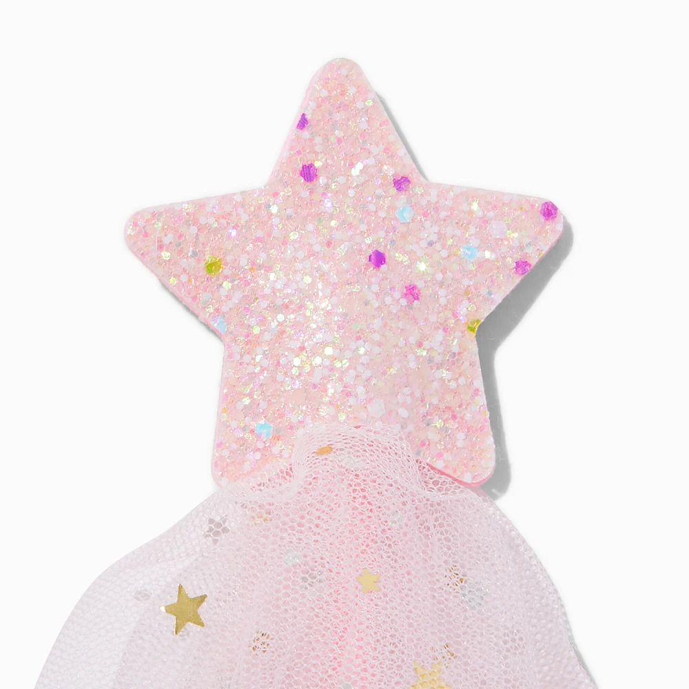 Claire's Club Pink Star & Tulle Glow in the Dark Wand