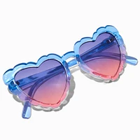 Blue Ombré Heart Sunglasses