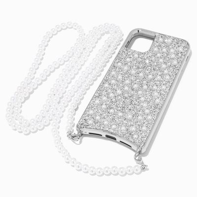 Pearl & Crystal Phone Case With Strap