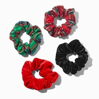 Mixed Holiday Plaid Scrunchies - 4 Pack