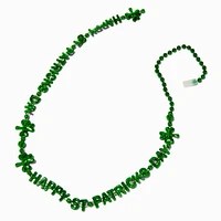 St. Patrick's Day Shamrocks Beaded Necklace Set - 4 Pack