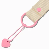DIY Ivory Canvas Wristlet Keychain