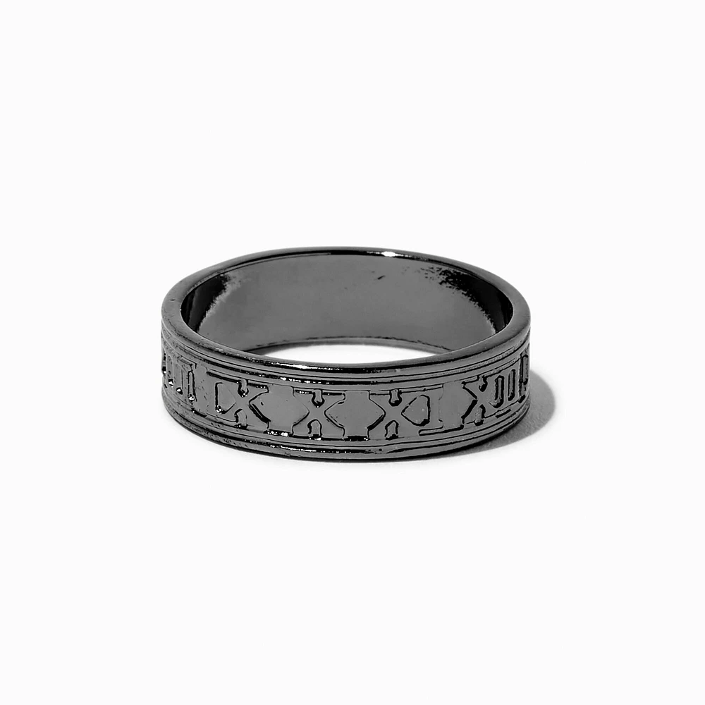 Hematite Roman Numeral Ring