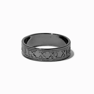 Hematite Roman Numeral Ring