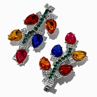 Gemstone & Rhinestone Christmas Lights Hair Clips - 2 Pack