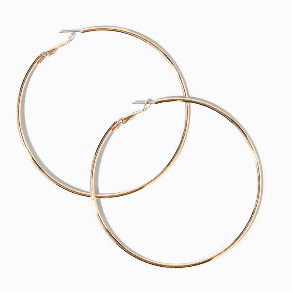 ASOS DESIGN 80mm hoop earrings in large twist design in gold tone  ASOS
