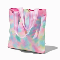 Claire's Club Happy Face Tie Dye Tote Bag