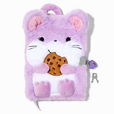 Cookie Mouse Plush Lock Diary