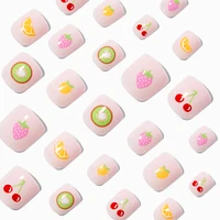 Fruit Salad Square Press On Faux Nail Set - 24 Pack