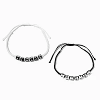 Best Friends Always & Forever Knotted Cord Bracelets - 2 Pack