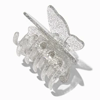 Silver Glitter Butterfly Hair Claw