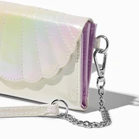 Iridescent Seashell Crossbody Wallet