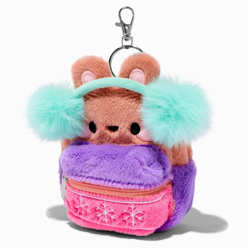 Snow Bunny Mini Backpack Keychain