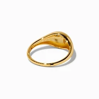 JAM + RICO x Claire's 18k Yellow Gold Plated Dome Cowrie Shell Ring