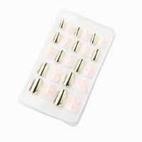 Gold Milky Star Stiletto Press On Vegan Faux Nail Set - 24 Pack