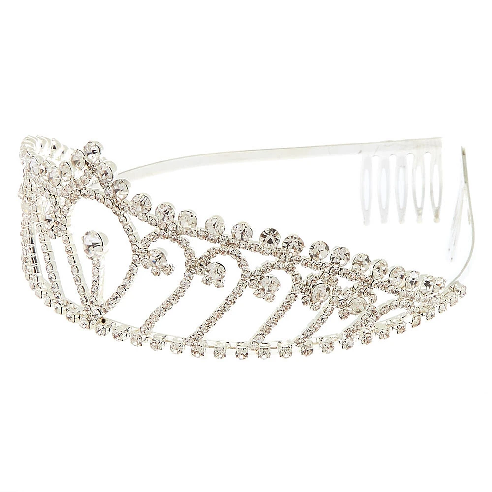 Silver Rhinestone Royal Tiara