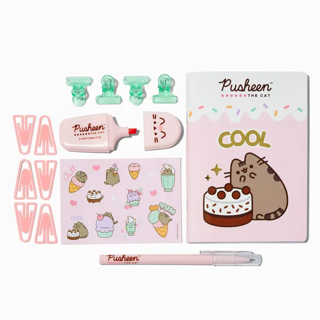 Official Pusheen Pencil Case Stationery Set, Writting Set with Pen, Pencil  and 3 Notepads, School Pencil Case, Pusheen Gift - Kawaii Stationery