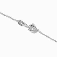 C LUXE by Claire's Sterling Silver 1/10 ct. tw. Lab Grown Diamond Bezel Stone Pendant Necklace