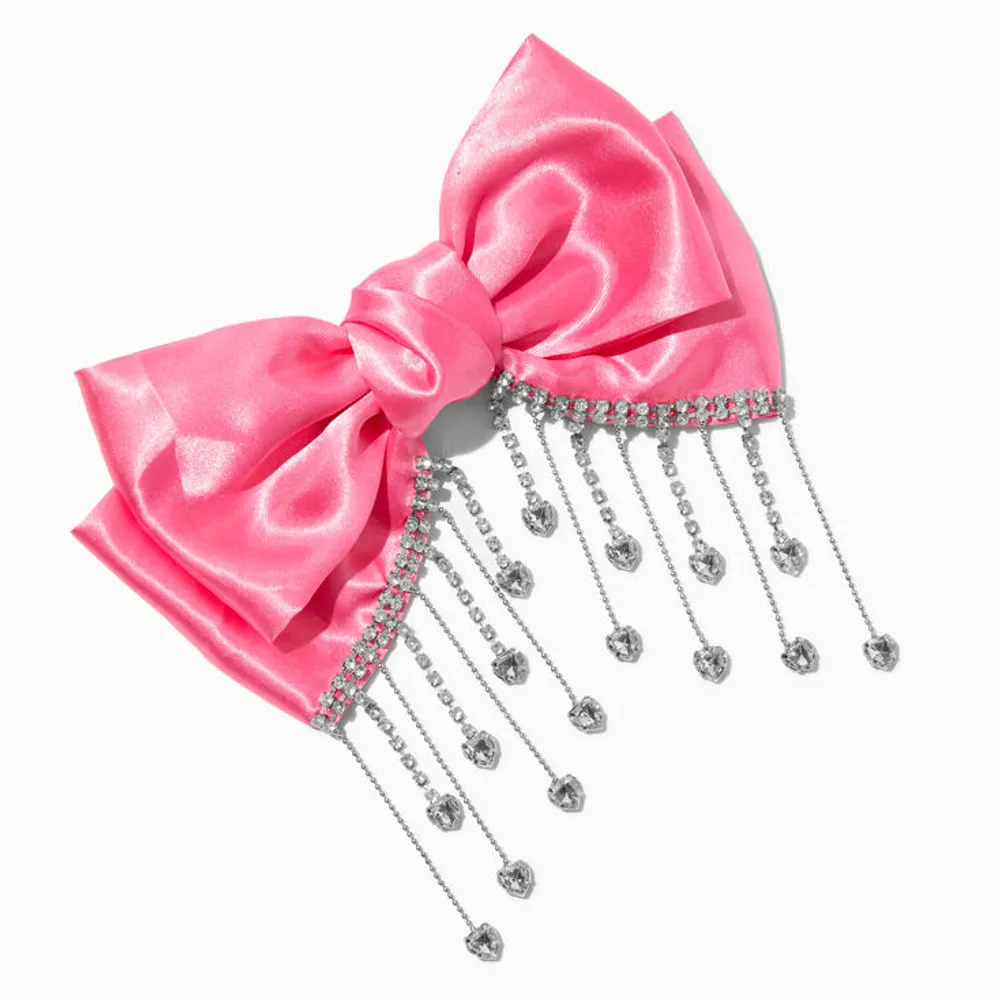 Satin Bow for Women, Black Hair Bow/ Pink Hair Bow, Hair Clip