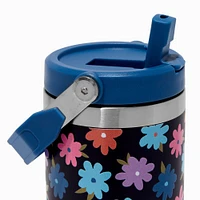 Daisy Navy Blue Stainless Steel Water Bottle