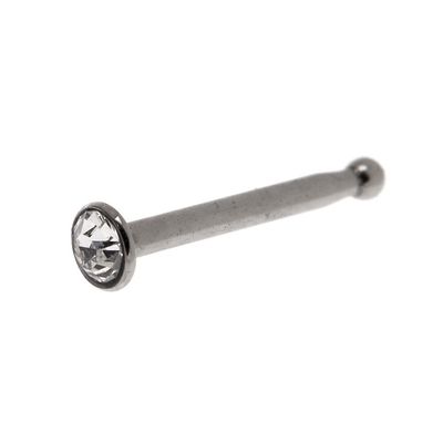 Silver 20G Stone Nose Stud