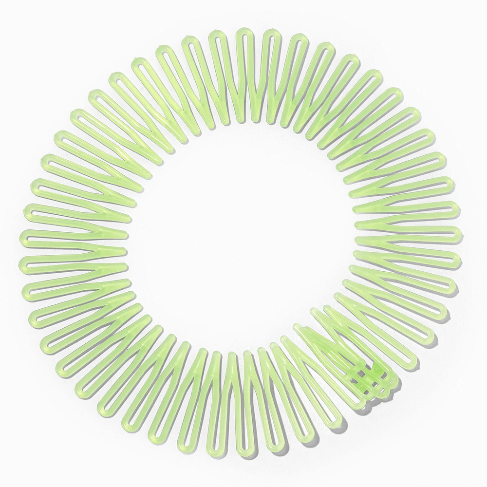 Green Glow in the Dark Accordion Headbands - 2 Pack