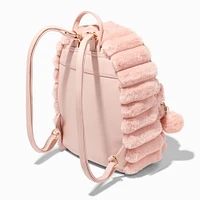 Blush Pink Furry Small Backpack