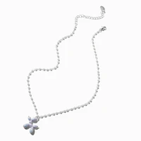 Iridescent Balloon Animal Pearl Chain Pendant Necklace