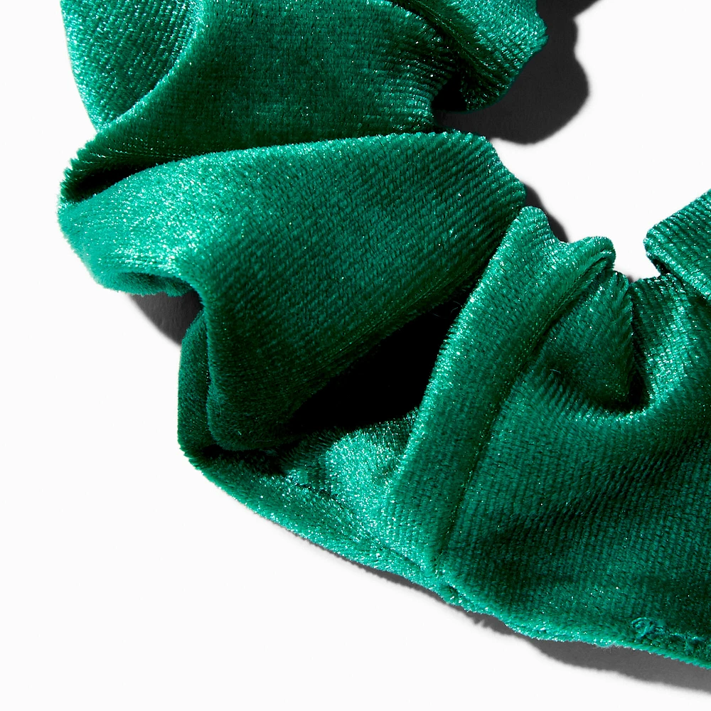 Medium Emerald Green Velvet Hair Scrunchie