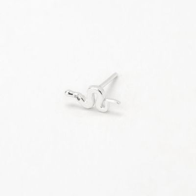 Sterling Silver 22G Cubic Zirconia Snake Nose Stud