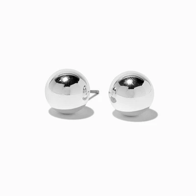 Silver-tone Ball Stud Earrings