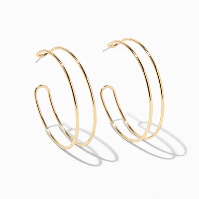Gold 40MM Double Hoop Earrings