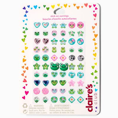 Claire's Club Green Frog Stick On Earrings - 30 Pack