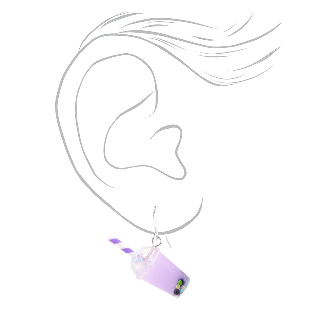 Purple Bubble Tea Drop Earrings