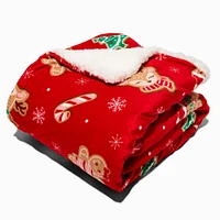 Christmas Reindeer Sherpa Blanket