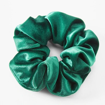 Medium Emerald Green Velvet Hair Scrunchie