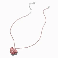 Pavé Crystal Heart Pendant Necklace