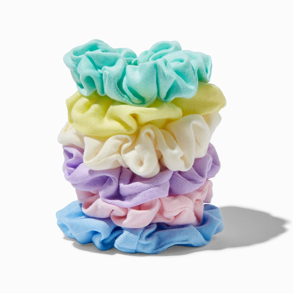 Mixed Pastels Hair Scrunchies - 6 Pack