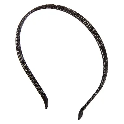 Metallic Mesh Headband - Black