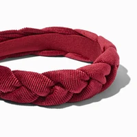 Burgundy Red Braided Headband