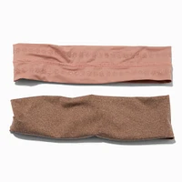 Brown & Mauve Athletic Headwraps - 2 Pack