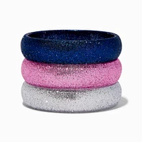 Claire's Club Starry Glitter Bangle Bracelets - 3 Pack