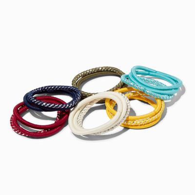 Claire's Club Jewel Tone Hair Ties - 18 Pack