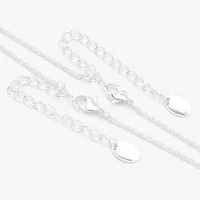 Silver Best Friends Imposter Crewmate Pendant Necklaces - 2 Pack