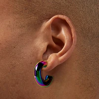 Rainbow Anodized Hoop Earrings